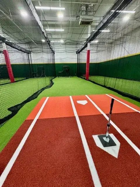 FLX Florida batting lane with home plate and tee